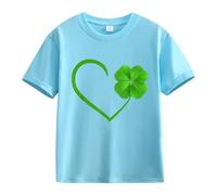 vaolkwsacz Primavera y Otoño Nueva Moda Cute Print Comfortable Version of The Girls Printed T Shirt Real Girls Riding Shirt, azul celeste, 10-11Years