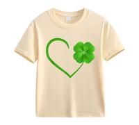 vaolkwsacz Primavera y Otoño Nueva Moda Cute Print Comfortable Version of The Girls Printed T Shirt Real Girls Riding Shirt, beige, 3-4 años