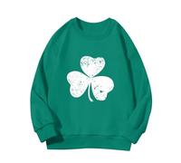 vaolkwsacz Spring and Autumn New Fashionable Cute Print Comfortable Version of The Girls Printed Sweatshirt Baby Shirt Langarm, verde, 3-4 años