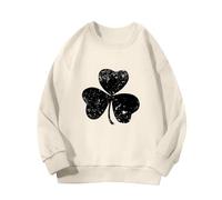 vaolkwsacz Spring and Autumn New Fashionable Cute Print Comfortable Version of The Girls Printed Sweatshirt Baby Shirt Langarm, beige, 4-5 años