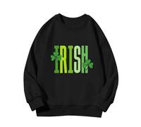 vaolkwsacz Spring and Autumn New Fashionable Cute Print Comfortable Version of The Girls Printed Sweatshirt Baby N, Negro , 3-4 años