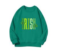 vaolkwsacz Spring and Autumn New Fashionable Cute Print Comfortable Version of The Girls Printed Sweatshirt Baby N, verde, 8-9 años