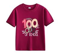 vaolkwsacz Spring and Autumn New Fashionable Cute Print Comfortable Version of The Girls Printed T Shirt Alien Shirt Mädchen, rojo, 2-3 años