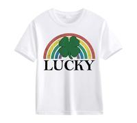 vaolkwsacz Spring and Autumn New Fashionable Cute Print Comfortable Version of The Girls Printed T Shirt Shirt 2, Blanco, 10-11Years