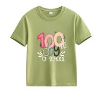 vaolkwsacz Spring and Autumn New Fashionable Cute Print Comfortable Version of The Girls Printed T Shirt Alien Shirt Mädchen, verde, 2-3 años