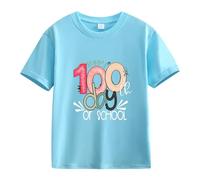 vaolkwsacz Spring and Autumn New Fashionable Cute Print Comfortable Version of The Girls Printed T Shirt Alien Shirt Mädchen, azul, 3-4 años
