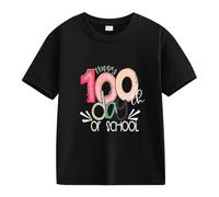 vaolkwsacz Spring and Autumn New Fashionable Cute Print Comfortable Version of The Girls Printed T Shirt Alien Shirt Mädchen, Negro , 6-7 años
