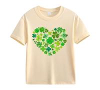 vaolkwsacz Spring and Autumn New Fashionable Cute Print Comfortable Version of The Girls Printed T Shirt Damen Spitze, beige, 4-5 años