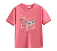 vaolkwsacz Spring and Autumn New Fashionable Cute Print Comfortable Version of The Girls Printed T Shirt 2 in 1 Blusa Mujer, Rosa., 2-3 años
