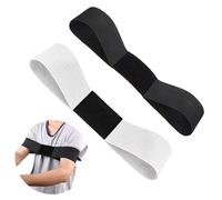 vaolmlop 2 Unidad Corrector De Brazo para Entrenamiento De Golf, Entrenador De Swing De Golf, Correa De Brazo Auxiliar, Corrector De Agarre De Golf(Negro+Blanco)