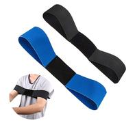 vaolmlop 2 Unidad Corrector De Brazo para Entrenamiento De Golf, Entrenador De Swing De Golf, Correa De Brazo Auxiliar, Corrector De Agarre De Golf(Negro+Azul)