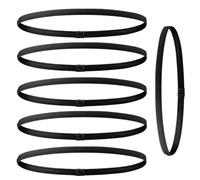 vaolmlop 6 Piezas Cinta Pelo Deporte,Diademas Deportivas Elásticas,Cinta Pelo Deporte Diadema Deportiva Elásticas Antideslizante Yoga Fútbol Jogging(Negro)