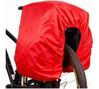VAOLOAV Cubierta de lluvia para maletero de bicicleta, 100 L, color rojo