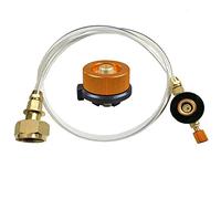 Vaorwne Hornillo de Gas para Estufa de Camping Adaptador de Relleno de Propano Br?Su GLP Cilindro Plano Acoplador de Depósito Adaptador de Botella Guardar