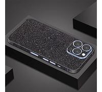 VAOXTY Compatible con iPhone 14 Pro Max Bling Glitter Wraps Skin Wraps Shiny Sparkle Cute for Women Girls Girls Girls Luxury Sticker 2 Pack Negro