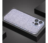 VAOXTY Compatible con iPhone 14 Pro Max Bling Glitter Wraps Skin Wraps Shiny Sparkle Cute for Women Girls Girls Girls Luxury Sticker 2 Pack Silver