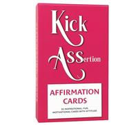 VAPARA DESIGNS KickAss - Tarjetas de afirmación para mujer con soporte, tarjetas motivacionales e inspiradoras de Sweary, regalo divertido para mujeres