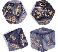 VAPAX Juego de 4 Piezas de Plástico para Fiesta Romántica de Dados, Juego de Dados, Regalo de Chica de Despedida de Soltero