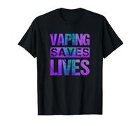 Vaping Saves Lives Purple Teal Adults Like Flavors Vape Ban Camiseta