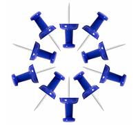 VAPKER 120 chinchetas azules sólidas para el pulgar de tamaño más grande, cabeza de plástico con punta de acero para tablón de anuncios