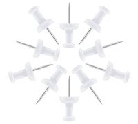 VAPKER 120 chinchetas blancas para el pulgar de tamaño más grande, cabeza de plástico con punta de acero para tablón de anuncios