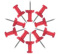 VAPKER 120 chinchetas para el pulgar de color rojo oscuro, tamaño más grande, cabeza de plástico con punta de acero para tablón de anuncios