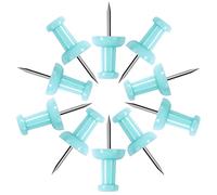 VAPKER 120 chinchetas sólidas color azul claro para el pulgar de tamaño más grande, cabeza de plástico con punta de acero para tablón de anuncios