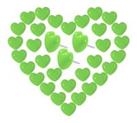 VAPKER Chinchetas de corazón de amor, 150 unidades, color verde claro, chinchetas de dibujo, chinchetas decorativas con punta de acero, para fotos, pared