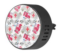 VAPOKF 2 clips de ventilación para coche, ambientador con dibujos animados, ambulancias, camiones de bomberos, impresiones de coches de policía, difusor de aceite esencial de aromaterapia