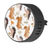 VAPOKF 2 clips de ventilación para coche, ambientador con dibujos animados de animales del bosque, erizo, zorro, difusor de aceites esenciales de aromaterapia