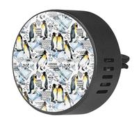 VAPOKF 2 clips de ventilación para coche, ambientador con estampado de pingüino emperador y hielo ártico, difusor de aceite esencial de aromaterapia