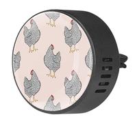 VAPOKF 2 clips de ventilación para coche, ambientador con impresiones de gallinas moteadas de granja, difusor de aceite esencial de aromaterapia