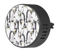 VAPOKF 2 clips de ventilación para coche, ambientador con impresiones familiares de pingüinos emperadores, difusor de aceites esenciales de aromaterapia