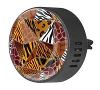 VAPOKF 2 clips de ventilación para coche, ambientador con parches de textura de animales, difusor de aceites esenciales de aromaterapia