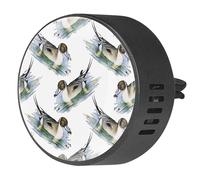 VAPOKF 2 clips de ventilación para coche, ambientador con patos salvajes en impresiones de estanque, difusor de aceite esencial de aromaterapia