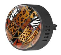 VAPOKF 2 clips de ventilación para coche, ambientador con texturas de piel de animales, parches de fondo, difusor de aceites esenciales de aromaterapia