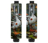 VAPOKF 2 soportes ajustables para bolígrafos de piel sintética, para cuaderno, estuche para lápices de tapa dura, libros, planificadores, carpetas, tabletas, patos blancos salvajes