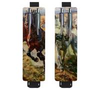 VAPOKF 2 soportes ajustables para bolígrafos de piel sintética, para cuaderno, estuche para lápices de tapa dura, libros, planificadores, carpetas, tabletas, caballos al galope