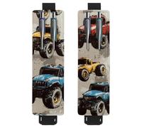 VAPOKF 2 soportes ajustables para bolígrafos de piel sintética, para cuaderno, estuche para lápices de tapa dura, libros, planificadores, carpetas, tabletas, Monster Cars