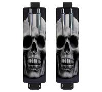 VAPOKF 2 soportes ajustables para bolígrafos de piel sintética, para cuaderno, estuche para lápices de tapa dura, libros, planificadores, carpetas, tabletas, calavera muerta humana aterradora