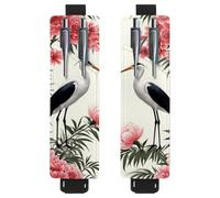 VAPOKF 2 soportes ajustables para bolígrafos de piel sintética, para cuaderno, estuche para lápices de tapa dura, libros, planificadores, carpetas, tabletas, dos héroes bajo flor Penoy