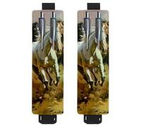 VAPOKF 2 soportes ajustables para bolígrafos de piel sintética, para cuaderno, estuche para lápices de tapa dura, libros, planificadores, carpetas, tabletas, caballos al galope