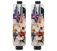 VAPOKF 2 soportes ajustables para bolígrafos de piel sintética, para cuaderno, estuche para lápices de tapa dura, libros, planificadores, carpetas, tabletas, gloria de la mañana y mariposa