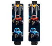 VAPOKF 2 soportes ajustables para bolígrafos de piel sintética, para cuaderno, estuche para lápices de tapa dura, libros, planificadores, carpetas, tabletas, caricaturas, Monster Truck Cars