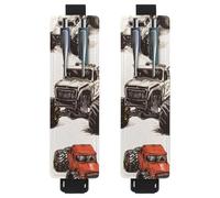 VAPOKF 2 soportes ajustables para bolígrafos de piel sintética, para cuaderno, estuche para lápices de tapa dura, libros, planificadores, carpetas, tabletas, Monster Cars vintage