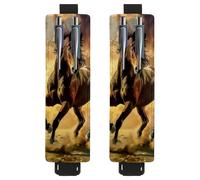 VAPOKF 2 soportes ajustables para bolígrafos de piel sintética, para cuaderno, estuche para lápices de tapa dura, libros, planificadores, carpetas, tabletas, un caballo en el desierto