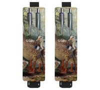 VAPOKF 2 soportes ajustables para bolígrafos de piel sintética, para cuaderno, estuche para lápices de tapa dura, libros, planificadores, carpetas, tabletas, patos indios salvajes