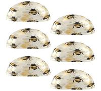 VAPOKF 6 manijas de copa de concha, pomos semicirculares para cajones, manijas utilizadas para dormitorio, tocador, armario, puerta de cocina, patrón de peine de abejas