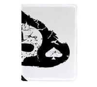 VAPOKF Ace of Spades - Funda de piel para pasaporte con diseño de calavera grunge, 11,5 x 16,5 cm, multicolor, 11.5x16.5cm/4.5x6.5 in, Vintage
