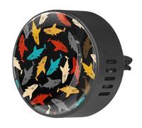 VAPOKF Ambientador de coche con clips de ventilación de tiburón y mar depredador monstruo, difusor de aceites esenciales de aromaterapia, 2 unidades